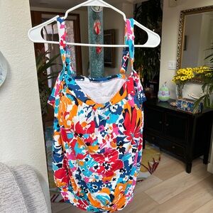 Colorful Floral Tankini Top